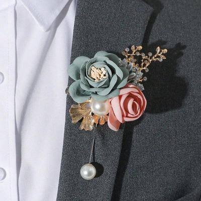 Oggetti di Scena per Matrimoni Transfrontalieri: Fiori Simulation Sposi Stile Coreano, Bottoniere Damigella d'Onore e Testimone, Piccoli Regali