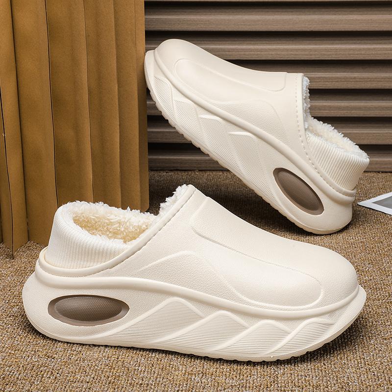 Fashion Fashion Winter Men's Warm Slippers Platform Cotton Shoes Wrap Heels Outdoor Indoor Warm Shoes Home Bedroom Plush Warm Slippers