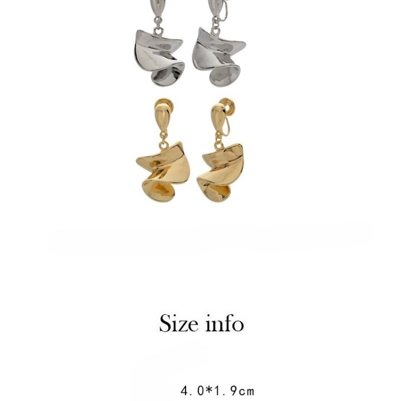 No Piercings Irregular Metal Earrings Stylish Mosquito Coil Ear Clip
