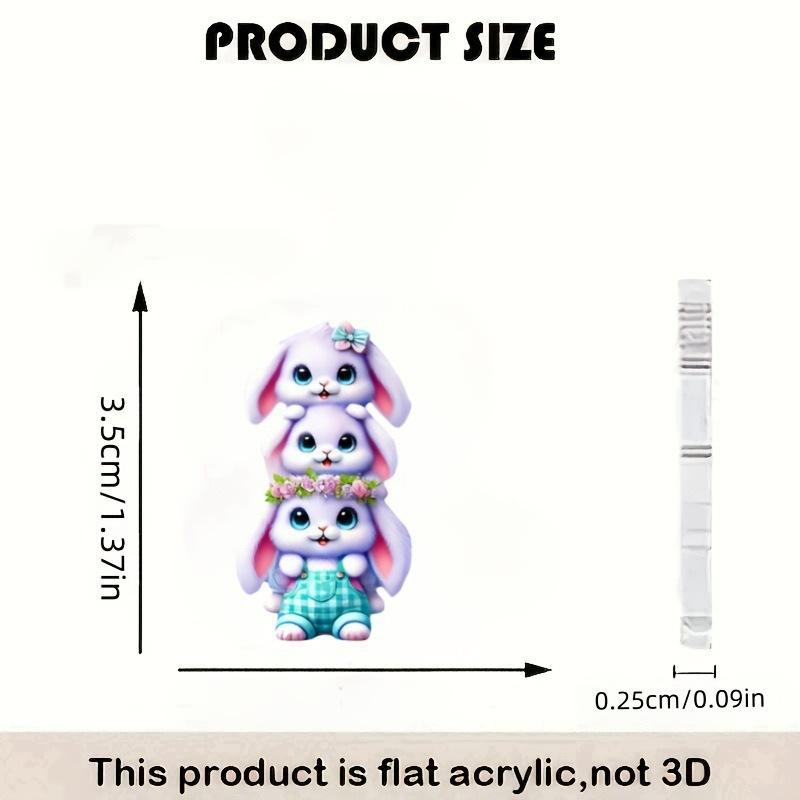 Cross-border hot sale Easter acrylic spring cute rabbit egg holiday party 2d flat acrylic earrings