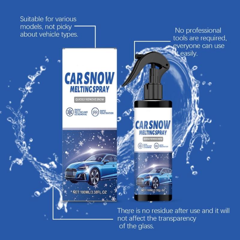 Efficient 100ml Glass Defroster Deicer Sprayer Rapidly Clears Ice From Auto Window And Refrigerator Surfaces