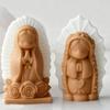 Heat Resistant Silicone Craft Mould Featuring Elegant Praying Girl Shape Effortlessly Release for Creation