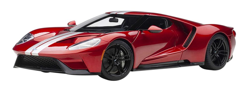 AUTOart 1/18 Scale 2017 Ford GT Metallic Red with Silver Stripes (Finished Product)
