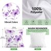 Purple Flowers Cushion Pillowcase Printed Polyester 45X45Cm Throw Pillowcover Decorative Sofa Cushion Pillowslip Home Decor