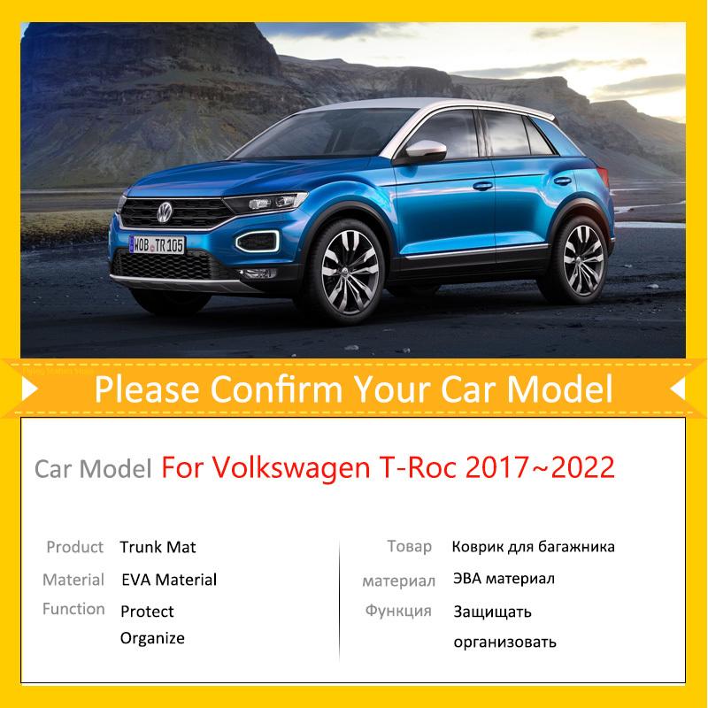 Car Trunk Mats for Volkswagen VW T-Roc T ROC TRoc 2017~ Waterproof Anti-slip Rear Boot Liner Carpet Accessories