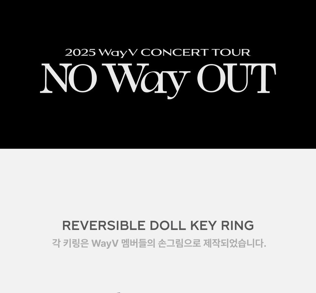 Buy (REVERSIBLE DOLL KEY RING) WayV [NO Way OUT] 2025 CONCERT TOUR