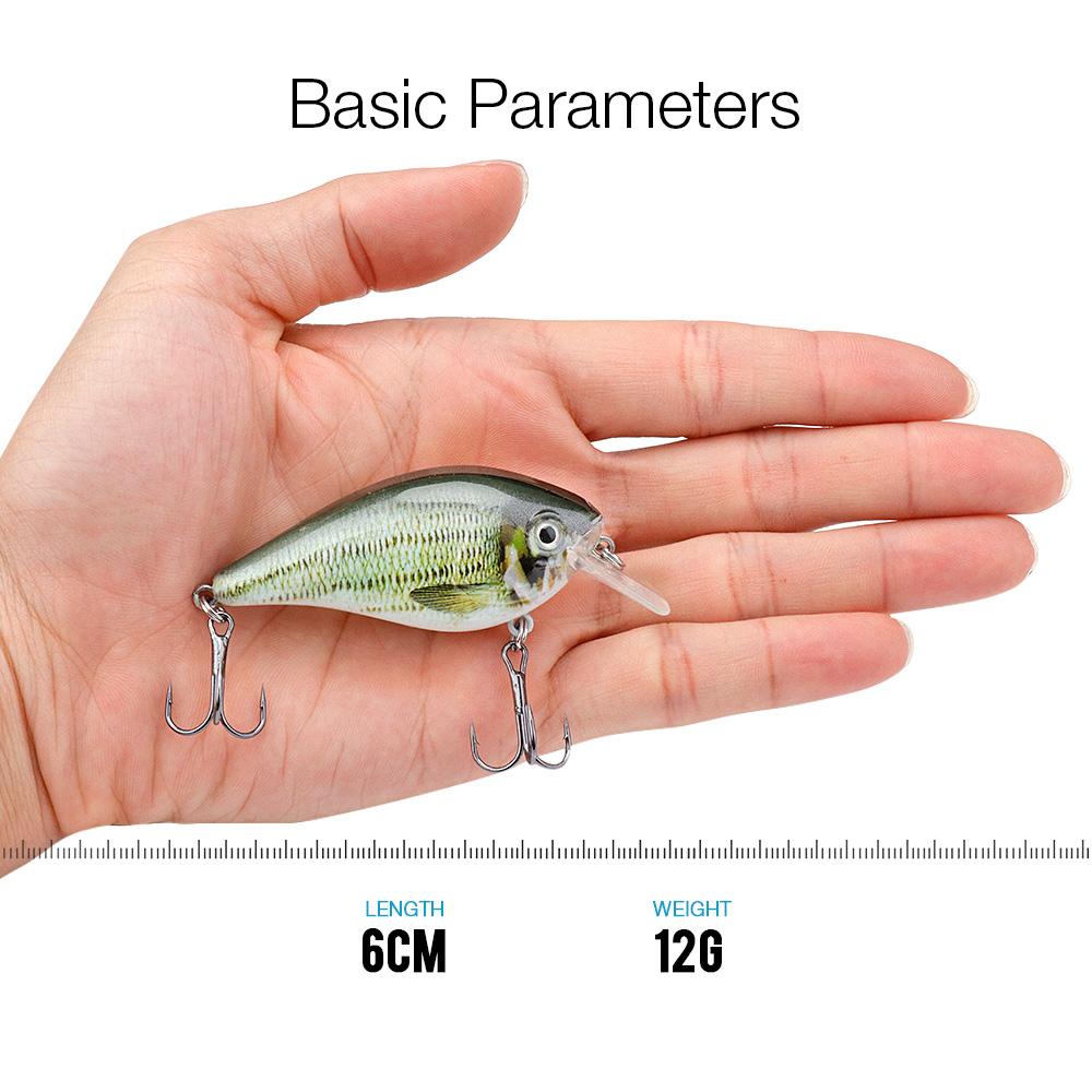 5pcs 6cm 12g Crankbaits Fishing Lure Set Floating Pike Wobblers Artificial Bait Kit Fishing Tackle Set of Rattling Baits