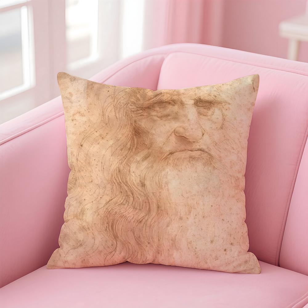 PPiero Da Vincis Cushion Cover Pillow Case Ultra Soft Skin Friendly Fabric Cloud Like Comfort Concealed Zipper