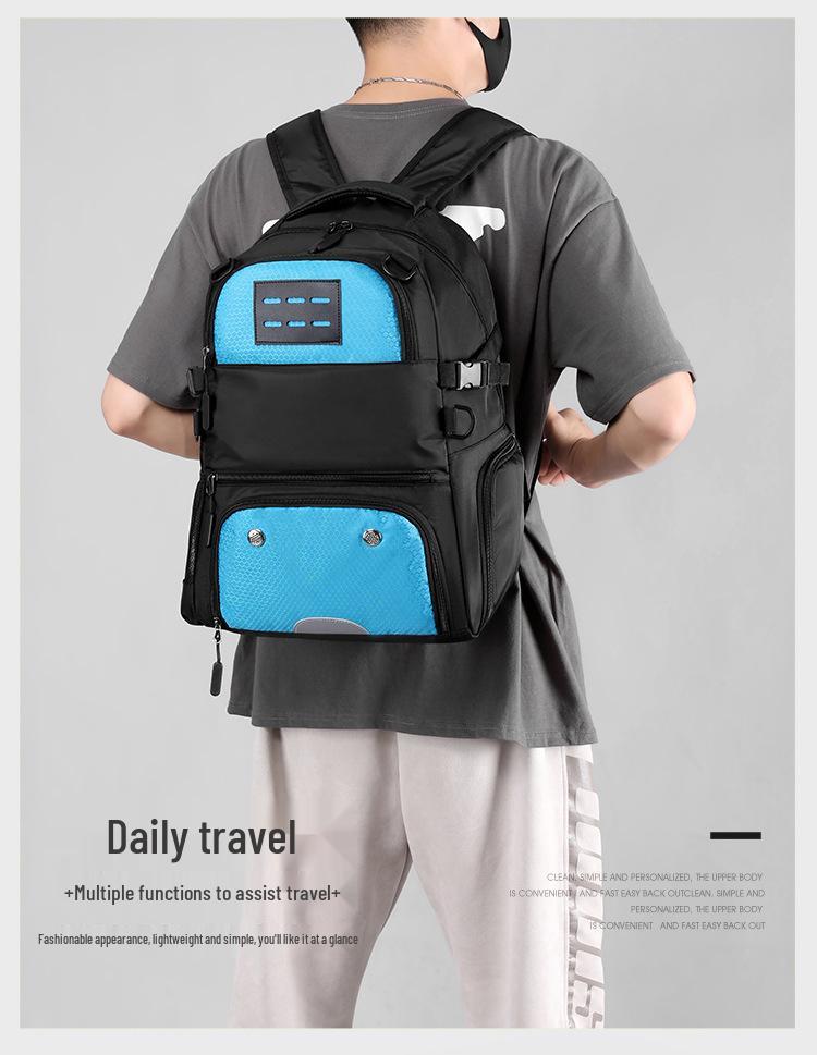 Water-Resistant Sports Backpack with Shoe Compartment - Large Capacity for Basketball, Football, and Outdoor Activities