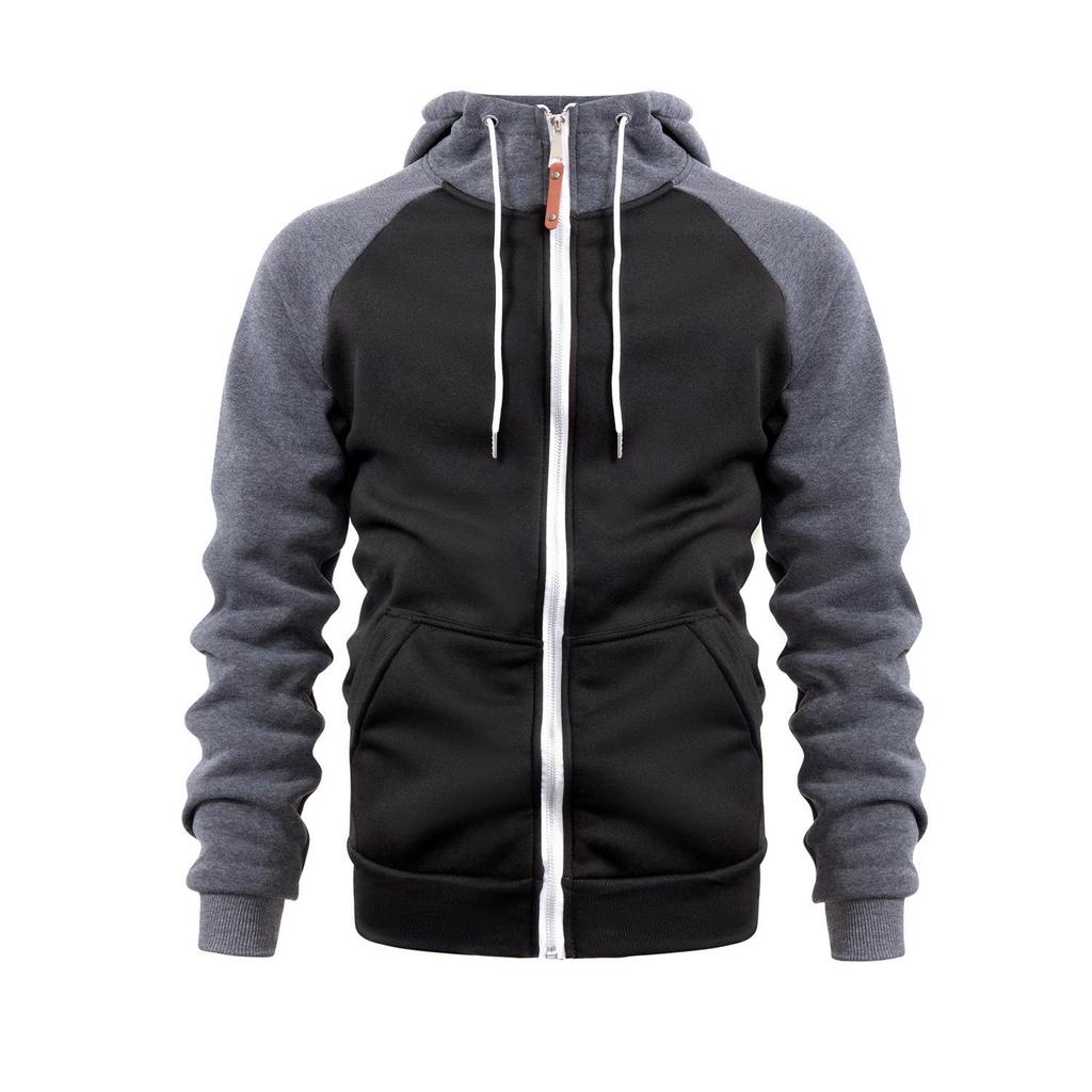 Europäisches Herren Color Block Sport-Sweatshirt - Lässiger Raglanärmel-Cardigan