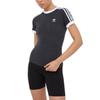 Adidas Women's 3 Stripes Slim Raglan T Shirt Black Melange IU2429