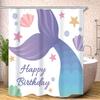 Mermaid Anime Shower Curtain Cute Bath Waterproof Curtains For Living Room Luxury Set Screen Bathroom Accessories Sets