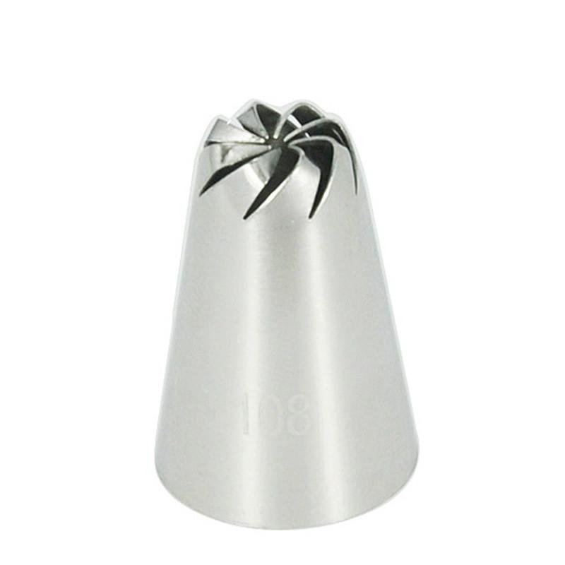 1 stück Russische Drop Rose Icing Friedliche Düsen Edelstahl Blume Mund Creme Gebäck Tipps Düsen Tasche Kuchen Dekorieren Werkzeuge #108