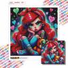 Diamond Painting Kit Angry Girl With Bear Design DIY 5D Full Drill Canvas Art Relaxing Bedroom Wall Decor Craft Gift