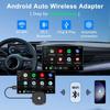 Android Auto Wireless Adapter, Wireless Android Auto Car Adapter for Wired Android Auto Cars Converts Wired to Wireless Easy Setup Plug & Play