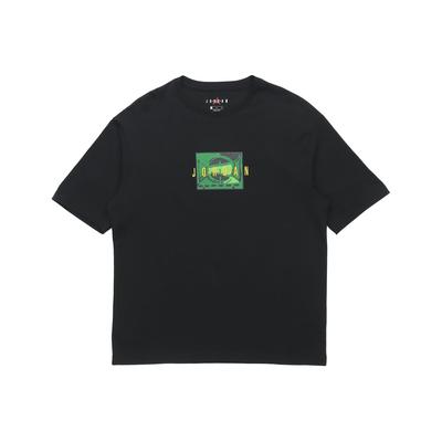 Air Sport DNA Logo Print Short Sleeve T-Shirt Men Tops Black CJ6222-010