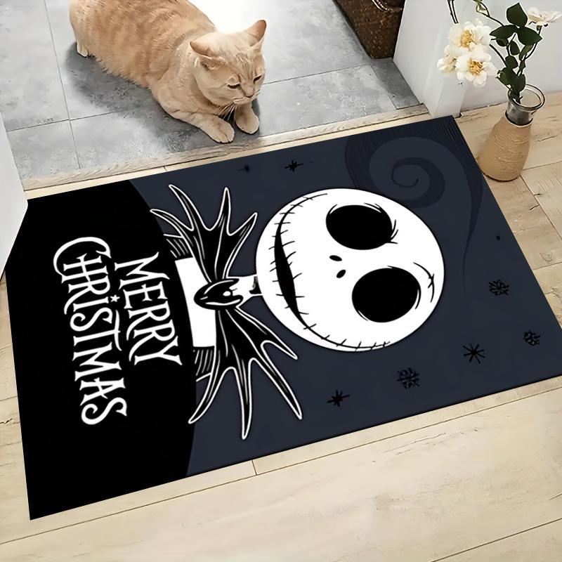 1Pc Christmas Jack Skellington Carpet Rug Soft Washable Antislip Home Living Room Sofa Mats Personalized Christmas Rug