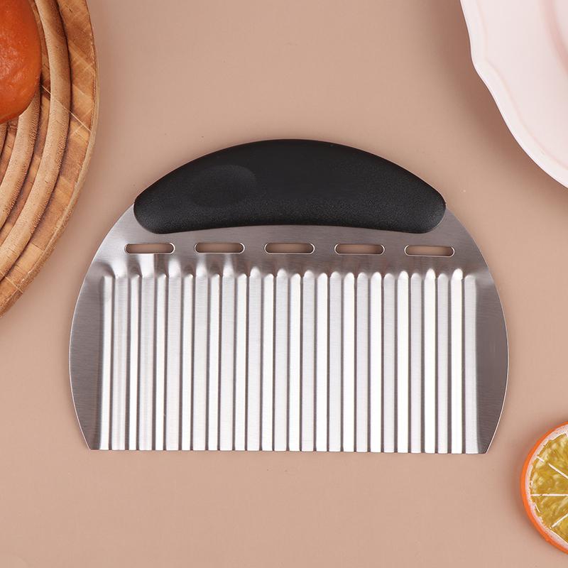 French Fries Cutter Stainless Steel Slicer Big Wave Shape Potato Chip Cutter Knife Vegetable Chopper Kitchen Gadgets Cutter
