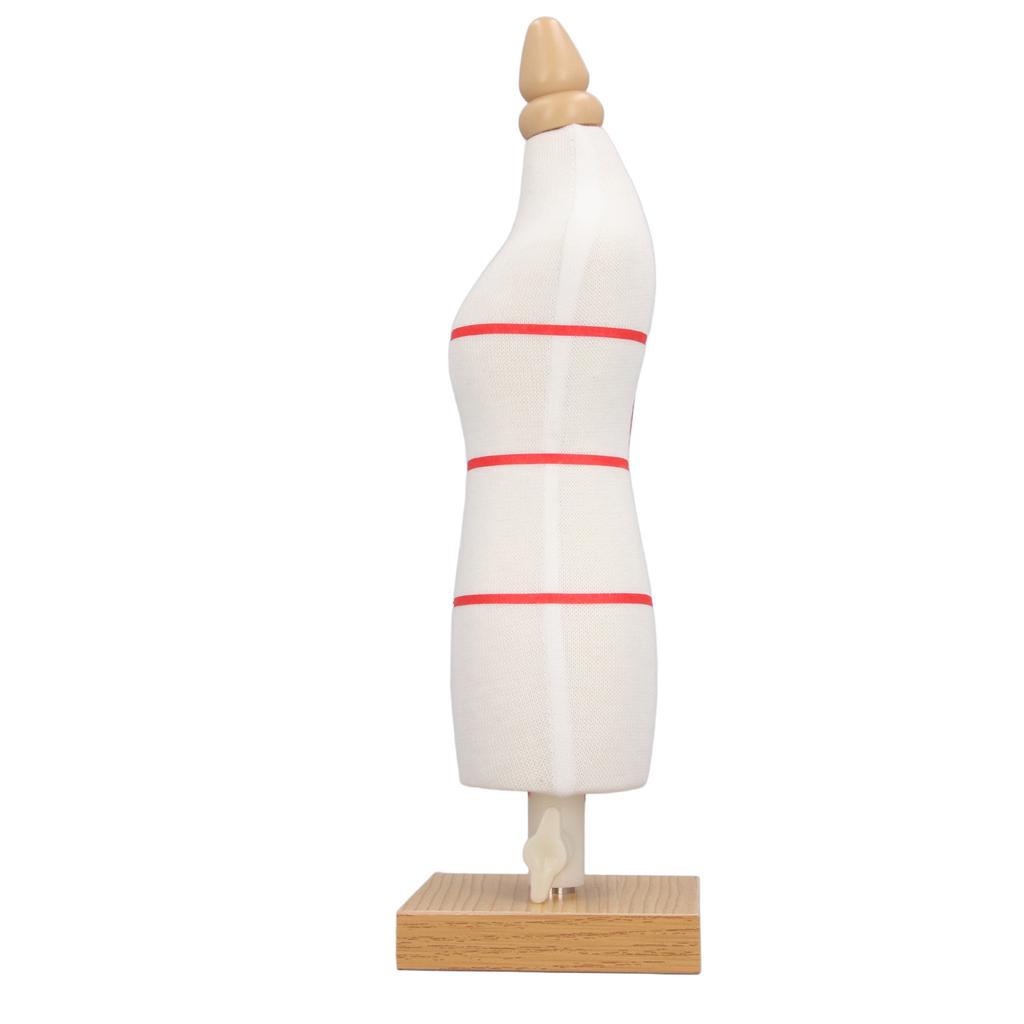 Dukkekropp 12,2 tommer Lerret Klær Søm Mannequin Bordplate Utstilling Klesstativ med