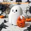 Halloween Ghost Figurine with Pumpkin Cute Ghost Figurine Halloween Ghost Statue for Halloween Decorations Home Decor