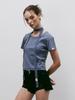 KITTY POTTERY Pigment Tie Scarf T-Shirt Set (Vintage Blue)