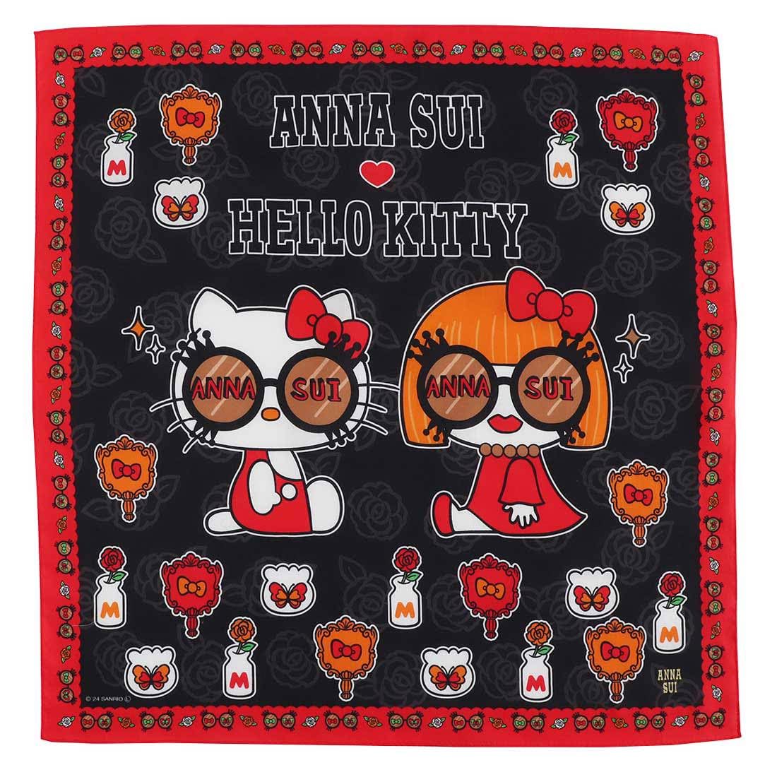 

Anna Sui x Hello Kitty Большой платок с принтом 0001 Анна Китти Платок 52см [Цветущий] (приблизительно. 52см) (черный) Sui/Привет Женский Прибл. чёрный