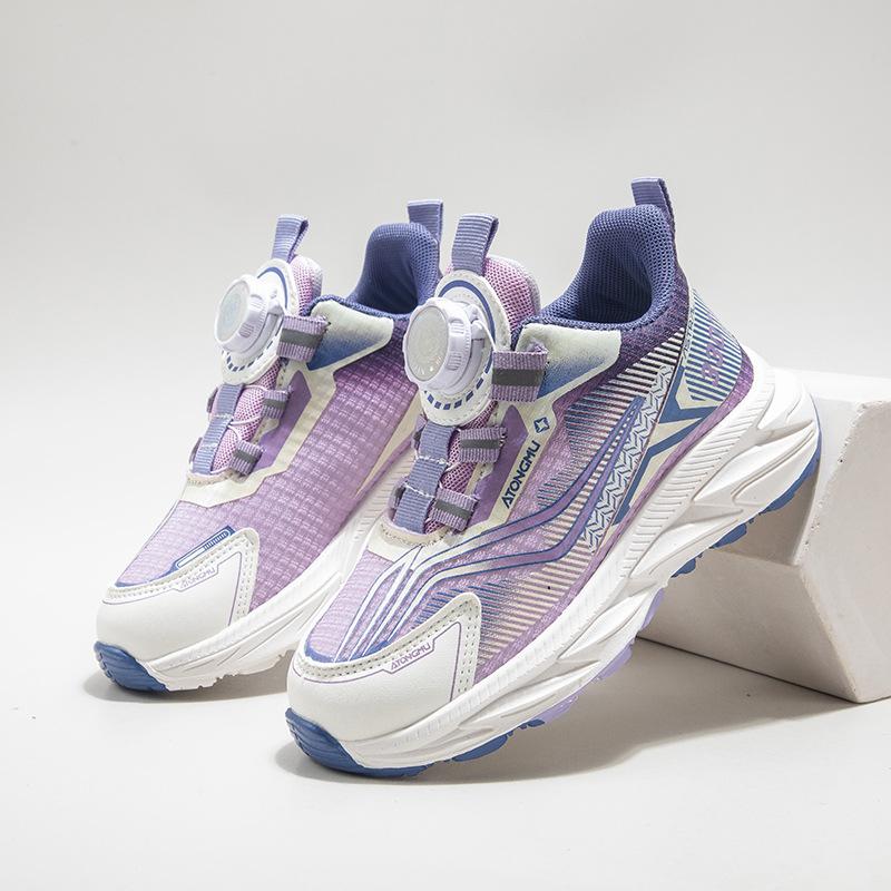 Spring and Autumn Children's Sports Shoes Rotating Button Breathable Mesh Sports Shoes Dad Shoes Boys and Girls Children's Shoes