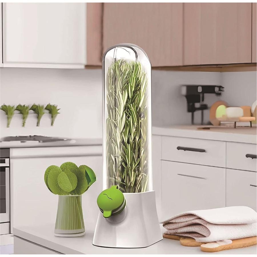 1PCS Refrigerator Herb Saver Herb Saver Pods Vegetable Saver Bottle Fresh Herb Saver For Cilantro Mint Parsley Asparagus Keeping