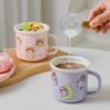 Cute Cartoon Cherry Meatballs Children's Water Cup High-value Ceramic Mug Girls Birthday Gift Souvenir
