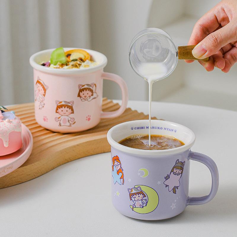 Cute Cartoon Cherry Meatballs Children's Water Cup High-value Ceramic Mug Girls Birthday Gift Souvenir