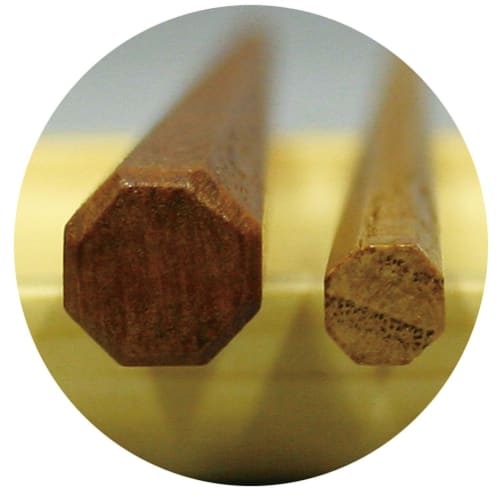 Marujyu Men's Chopsticks, Extra Thick Octagonal Wood Chopsticks, Ebony Finish, Size 24.5