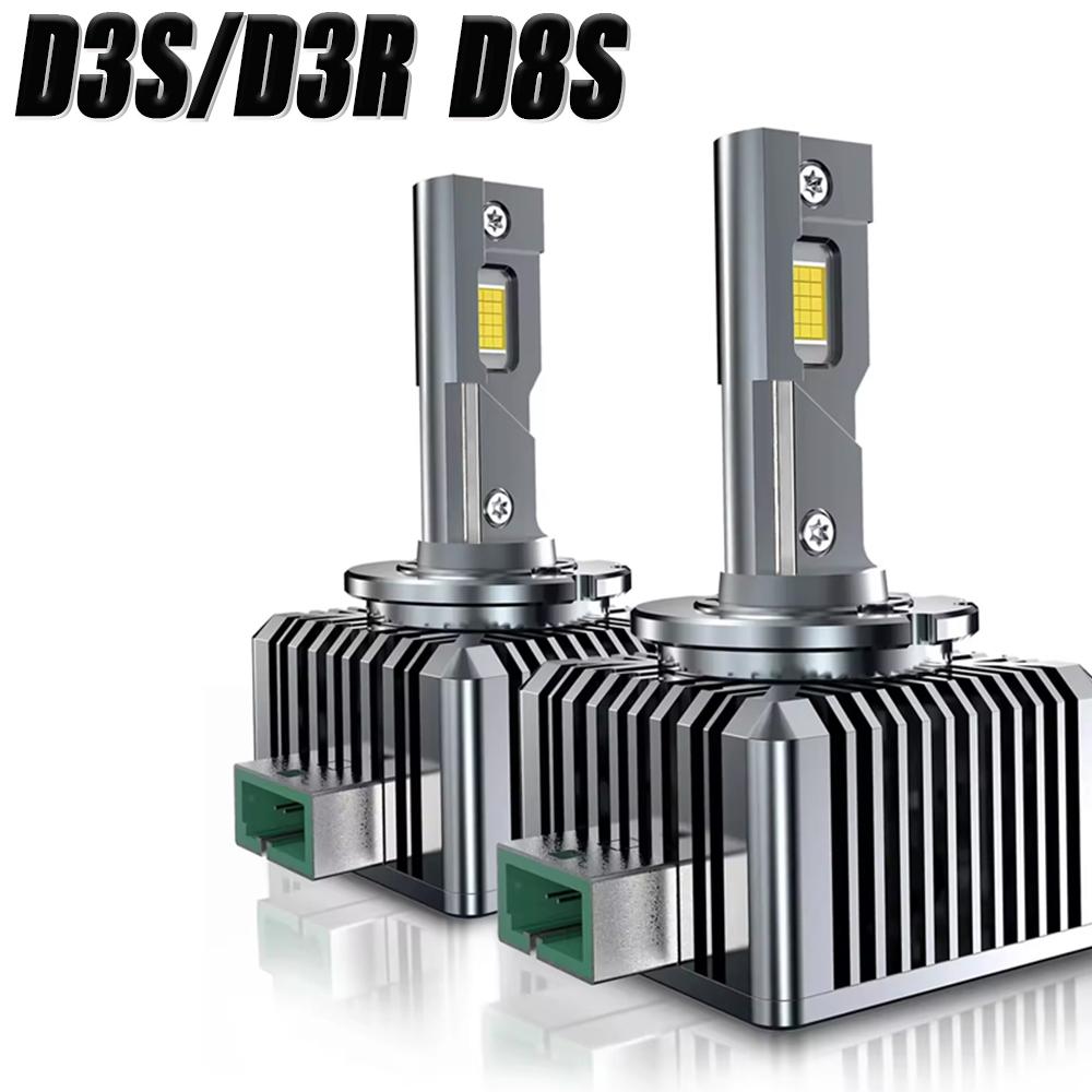 

D3S LED Canbus Headlight Bulbs for Car D1S D2S D4S D8S Lamp 12V 1300000LM Turbo Auto Lights 9073 CSP Chip Headlamp +800% Bright 2PCS Car Bulbs