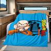 1PC Krillin  Print Flannel Blanket, High quality All Seasons, Home Decor, Warmth and Comfort, Perfect for Christmas Gifts