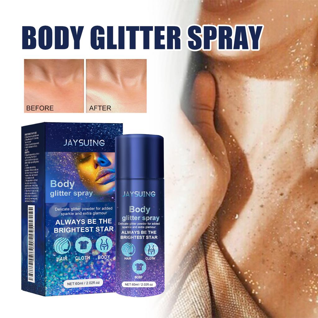 Jaysuing Flash  Party Atmosphere Brightening Glitter Powder Highlighter Spray