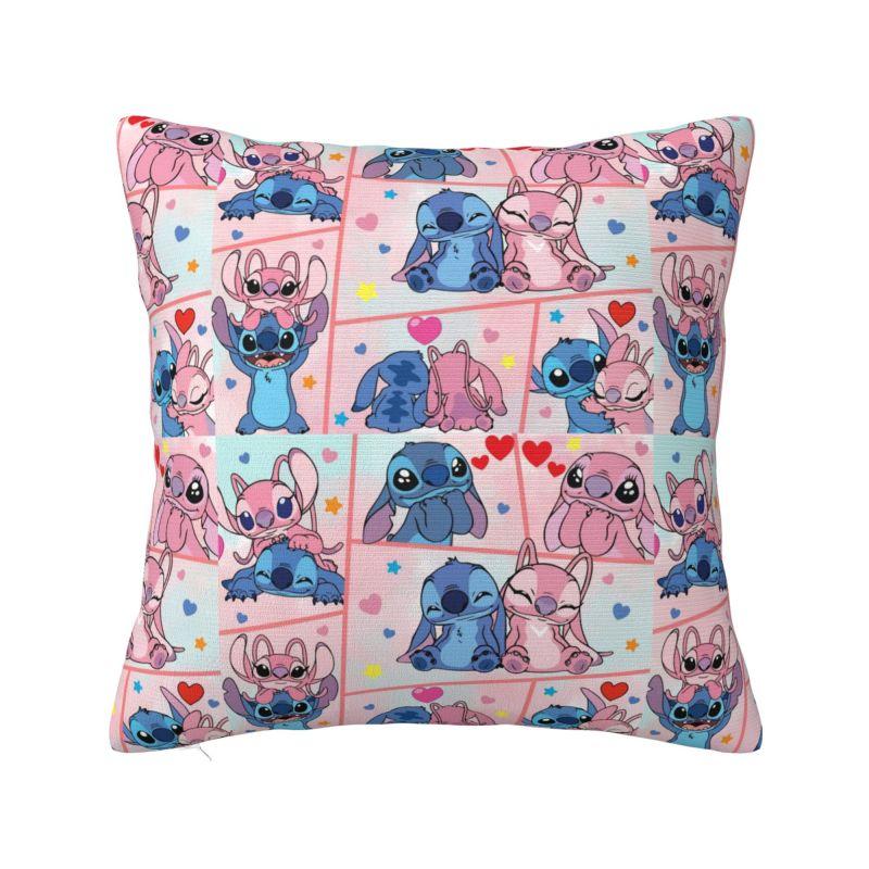 

Custom Stitch Angel Heart Love Anime Pillow Case Cushion Cover Decoration Salon Square Pillowcase 12x12Inch