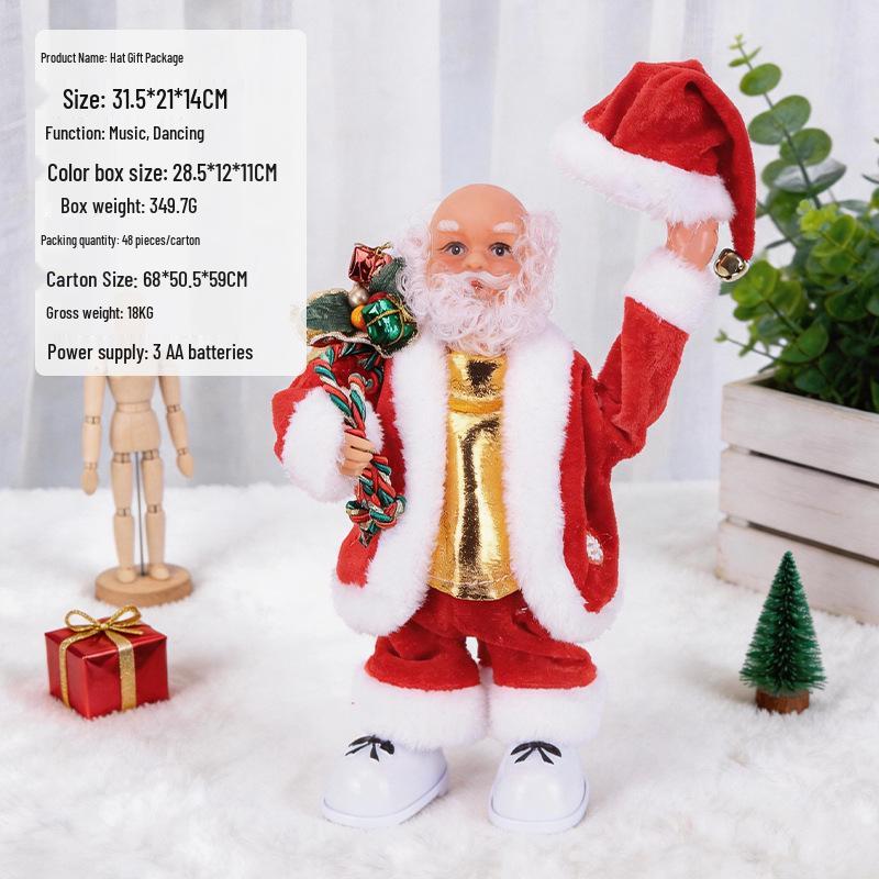 Electric Climbing Ladder Santa Claus Toy for Kids' Christmas Decoration