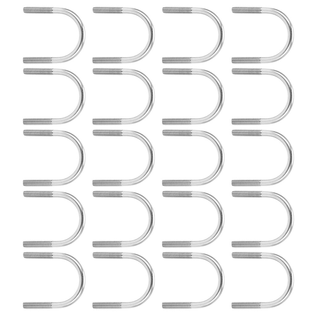 20Pcs UShaped Bolt Set 304 Stainless Steel M6x33 Machinery Parts Hardware Tools