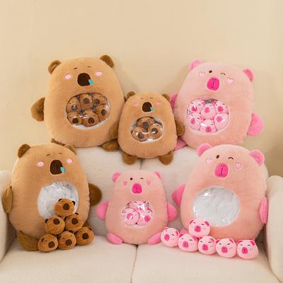 Creative Capybara Snack Pillow A Bag of Snacks Kapibara Doll Plush Toy Pillow Cushion