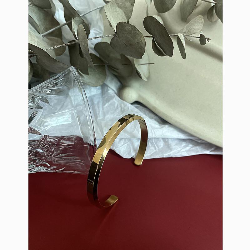 Minimalistisches Geometrisches Edelstahlarmband Für Männer Und Frauen Modeschmuck