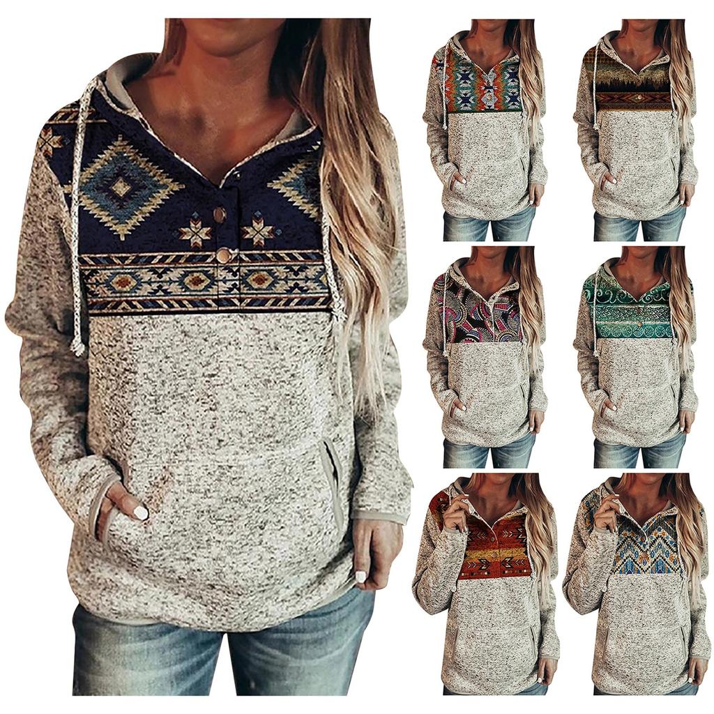 Dámská mikina s kapucí Ležérní svetr tunika košile s dlouhým rukávem