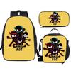 NINJA KIDZ 3-teiliges Set Kinder Schulrucksack mit Umhängetasche Federmäppchen Schultaschen für Jungen Mädchen Bestes Geschenk