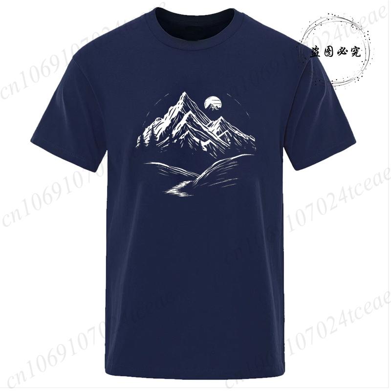 T-shirts Short Sleeve Camping Graphic Top Shirts Harajuku Street Women Men Adventure Tshirt Mountain Print Nature Tee Clothes