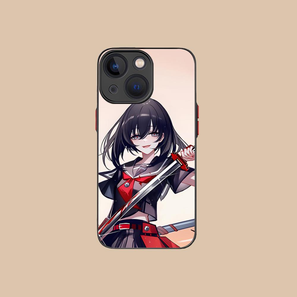 Akame Kurome Silicone Mobile Phone Case for iPhone 17 16 15 14 13 12 11 X XR XS Air Pro Max Plus Mini Colorful Cover