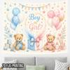 2D Flat - 2D Flat - 2D Flat Print 1pc Tapestry Boy Or Girl? Teddy Bear Baby Shower Wall Hanging Decor Tapestry for Living Room Bedroom Decor, for Natu