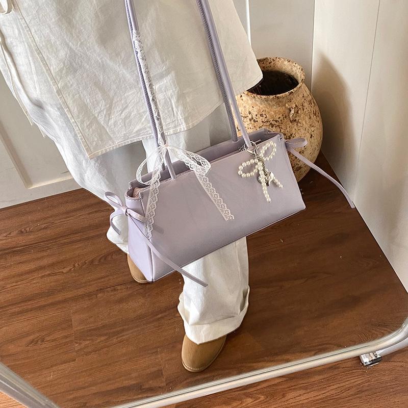 Korean Cute Girl Armpit Bag 2025 New Fashion Bow Pillow Bag Premium Texture Versatile Shoulder Bag