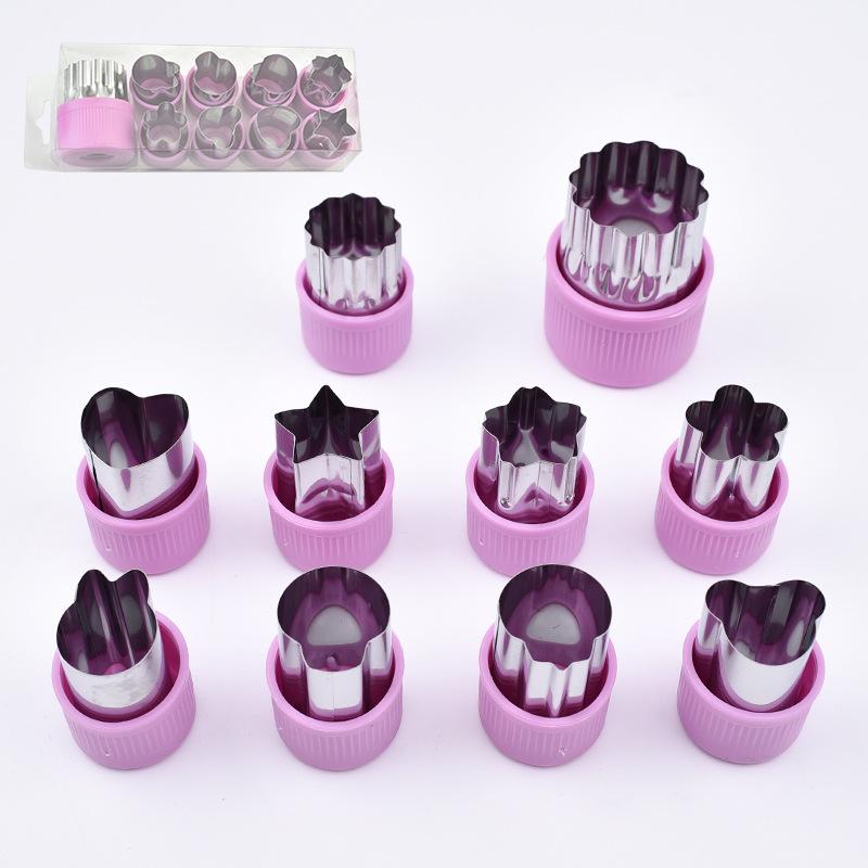Stainless Steel Fruit Cutting Flower Mold Small Wonton Cookie Mold Vegetable Flower Cutter Butterfly Noodle Tool