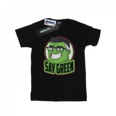 Marvel Mens Avengers Endgame Hulk Say Green T-Shirt