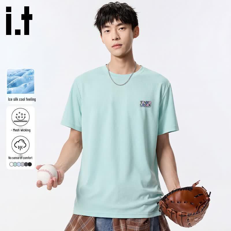 Fingercroxx IT Men s Ice Silk Mesh Quick-Dry T-Shirt 3XL
