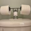 Funny Weightlifter Toilet Roll Holder,Unique 3D Printed Toilet Paper Holder-Weightlifter Holding A Barbell,Bathroom Decor