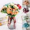 Vibrant 15-head Silk Fake Flowers Bouquet Offering High Realistic Appearance